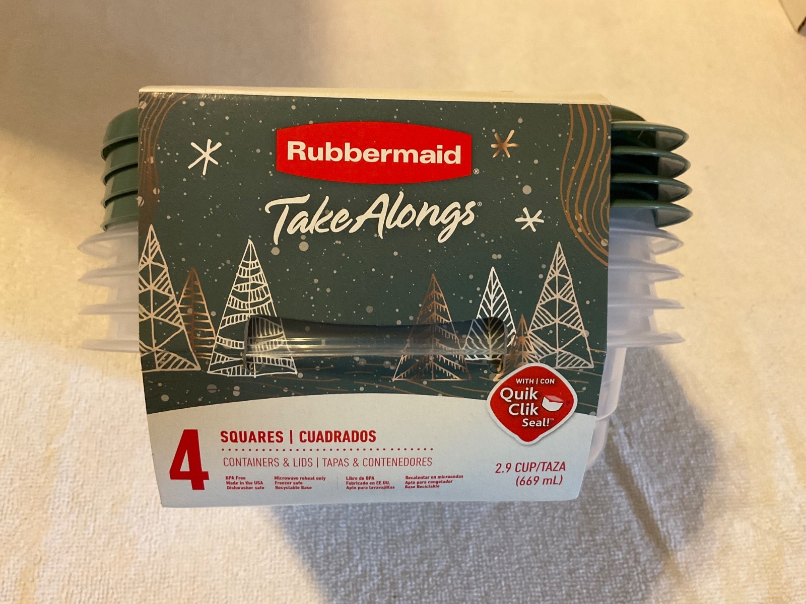 Rubbermaid Take Alongs Green FOUR 2.9 Cup THREE 4 Cup FOUR 5.2 Cup BRAND NEW