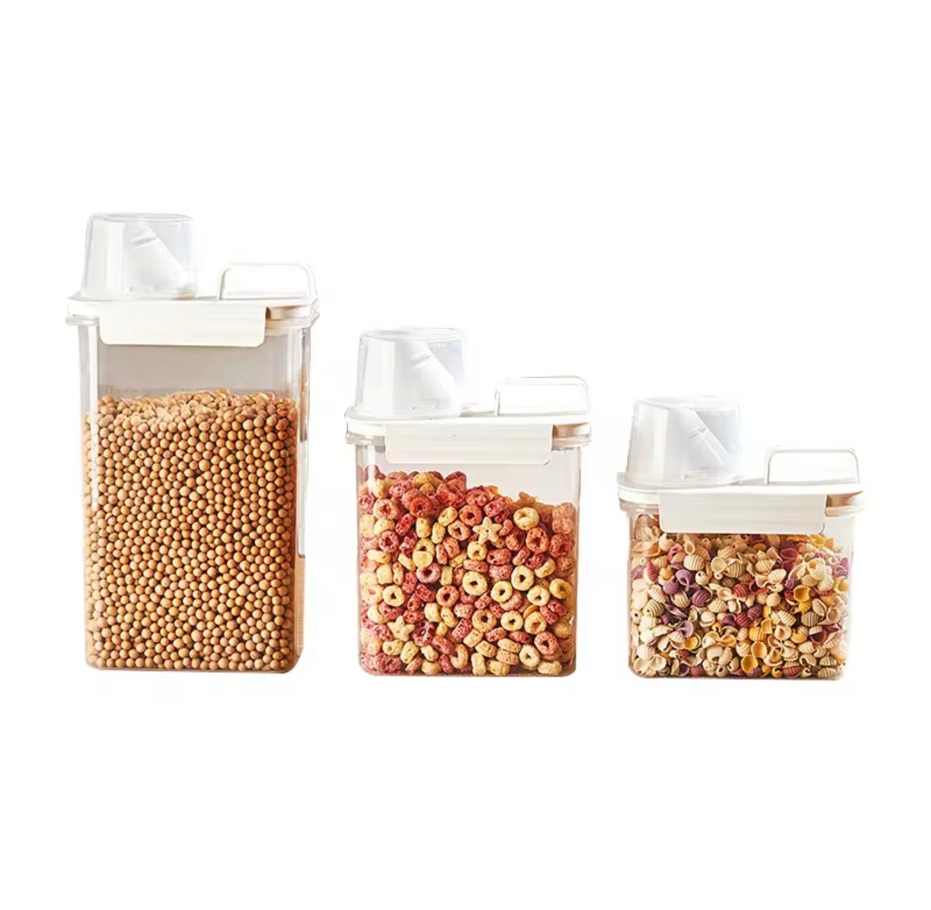 Airtight Food Storage Container-BPA Free Dry Goods Bin W/Measuring Cup