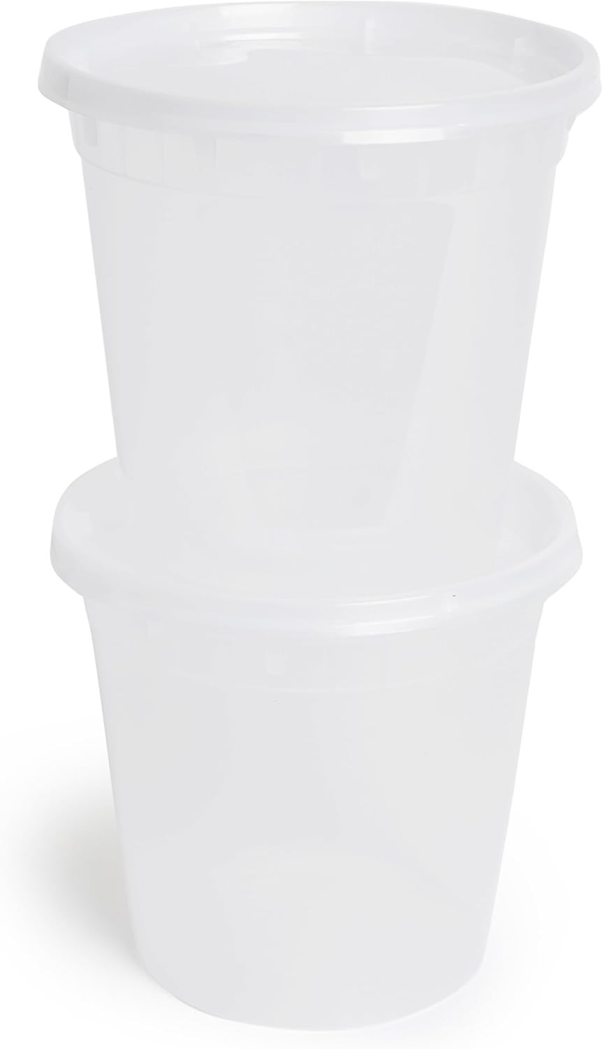 TIYA 240 Pack 24Oz Food Containers with Lids – Airtight & Reusable Storage