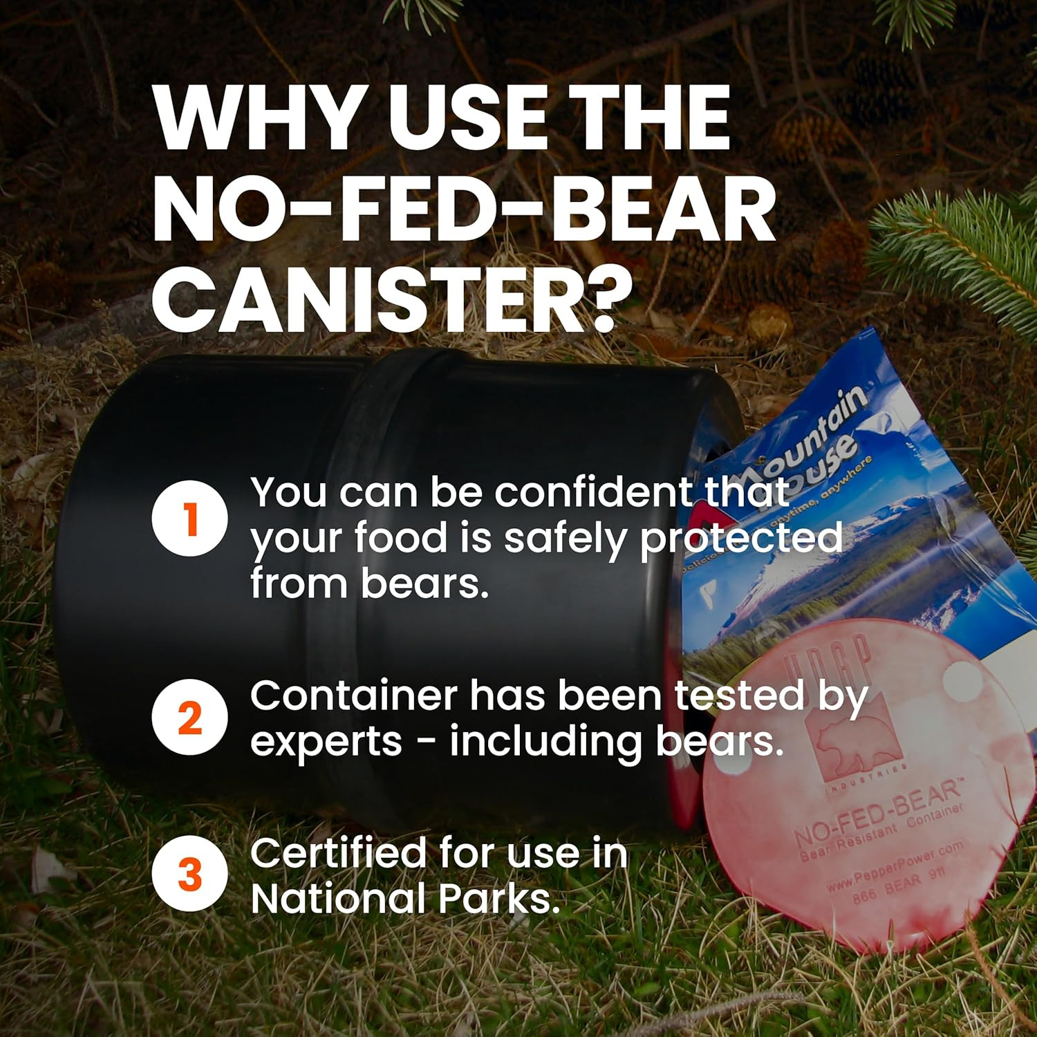 UDAP Bear Resistant Canister, Hiking Camping Backpacking Hunting Food Storage Co