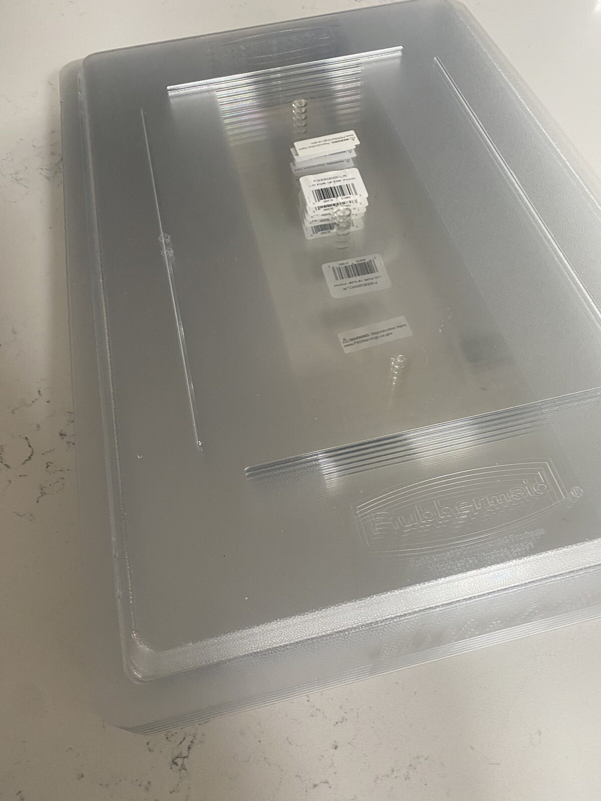 Rubbermaid Commercial Food/Tote Box Lids 26w x 18d Clear 3302CLE-price per 1pc