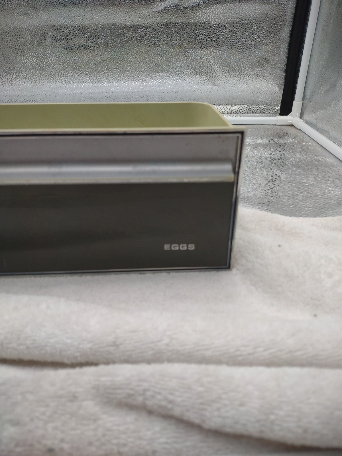Vintage Refrigerator Egg Holder Container Tray Green Avacado Retro