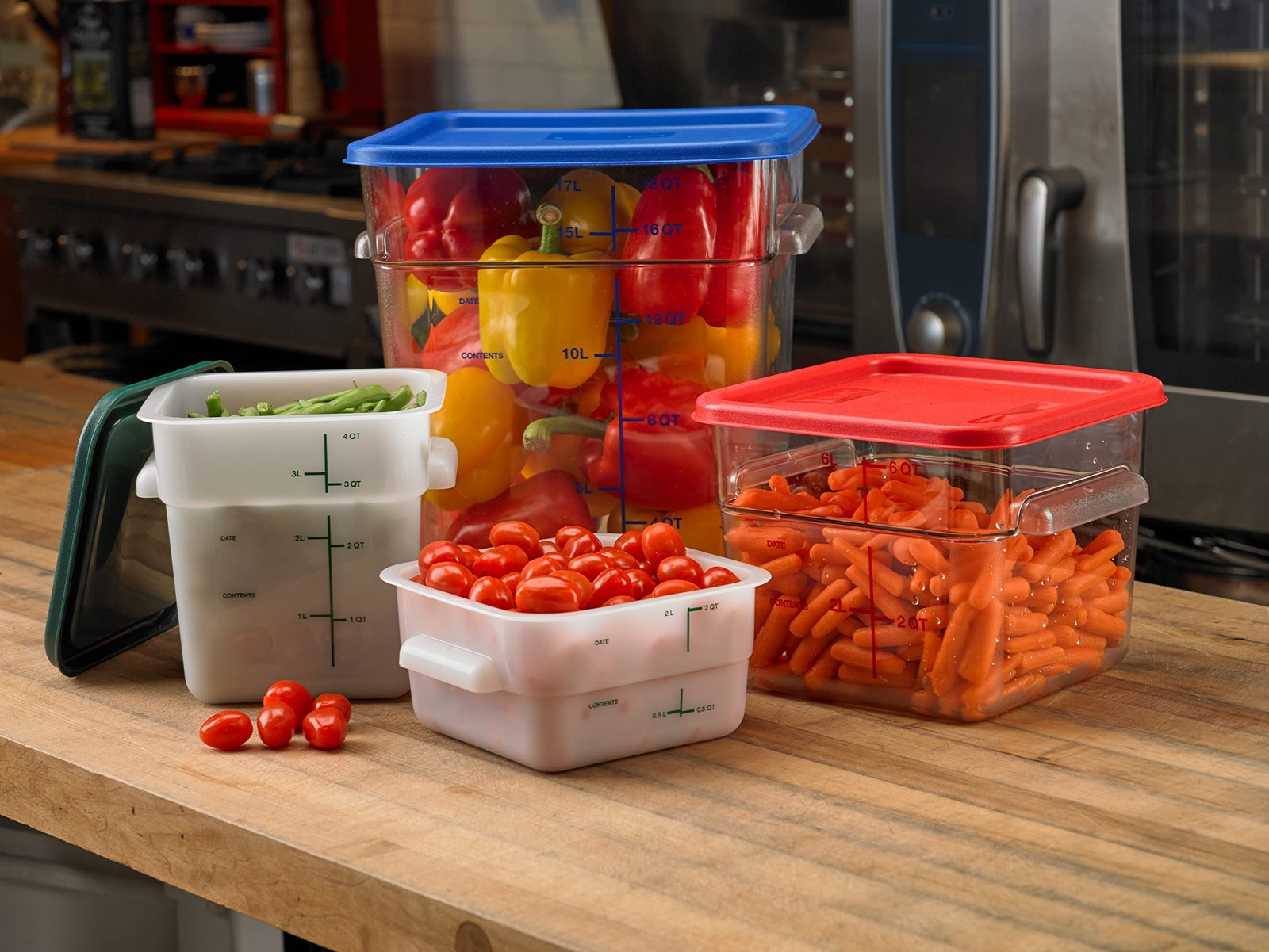 Carlisle FoodService Products Squares Square Food Storage 4QT, White