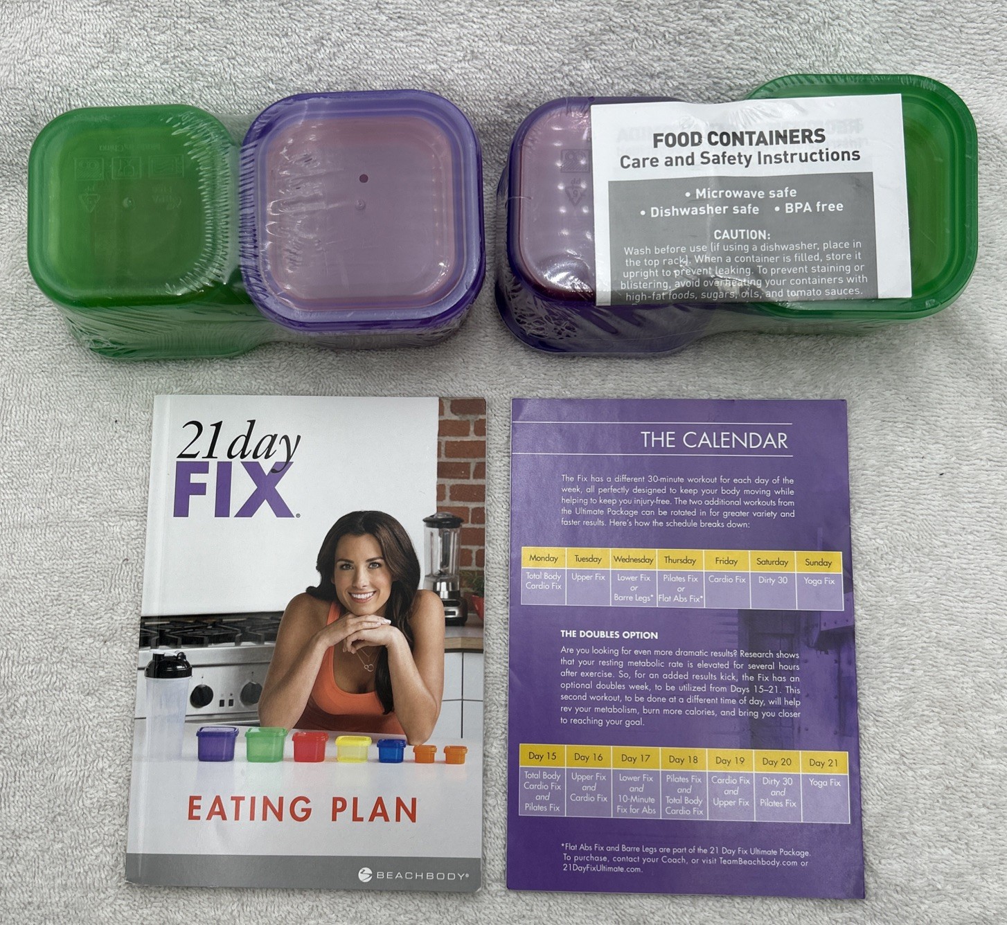 21 Day Fix Portion Containers Kit Weight Loss Body Plan Diet Beach Unopened