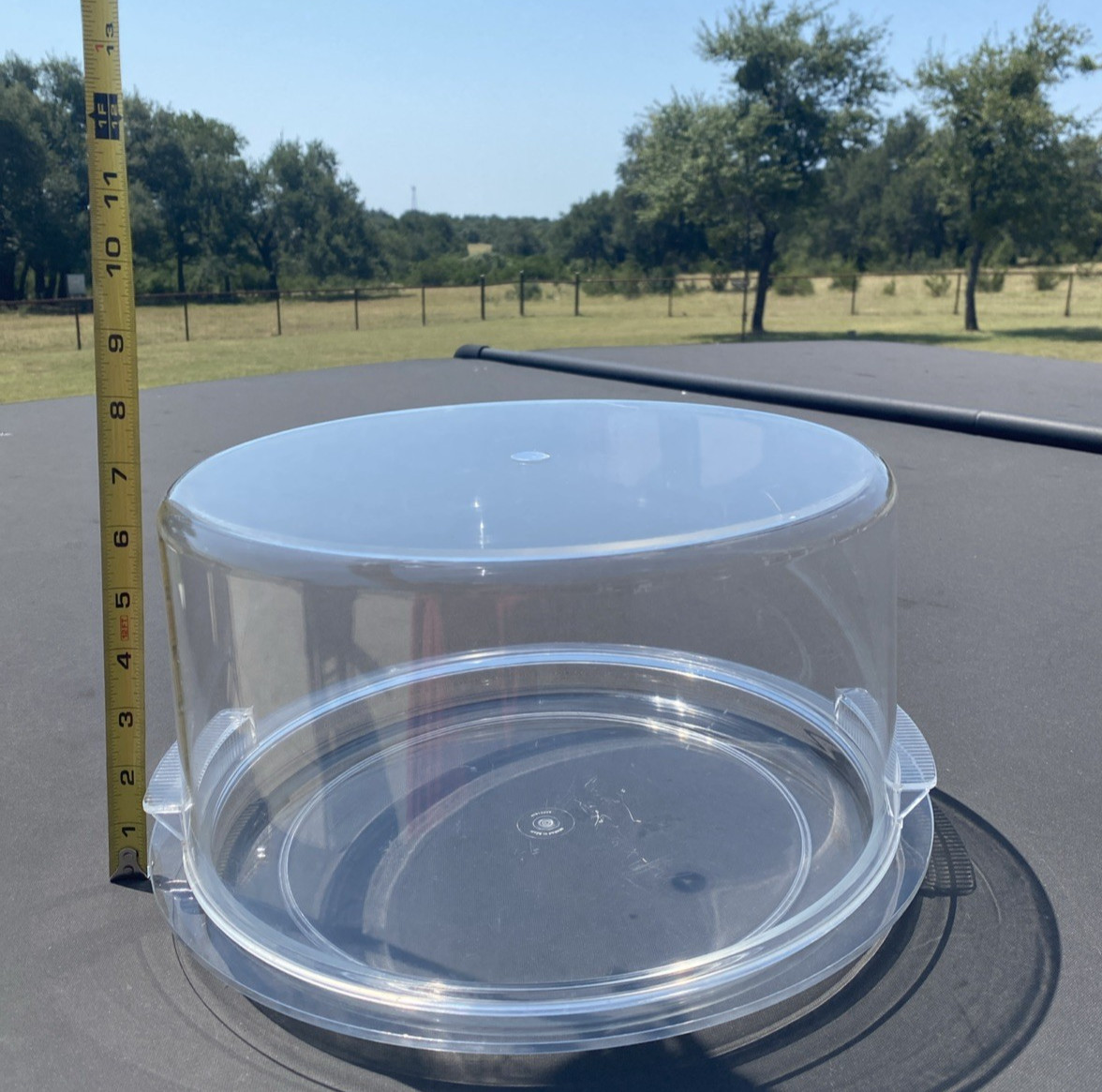 Precidio ~Clear ~Cake~Dessert~Container~Melamine~Plate With Dome~Round~Durable