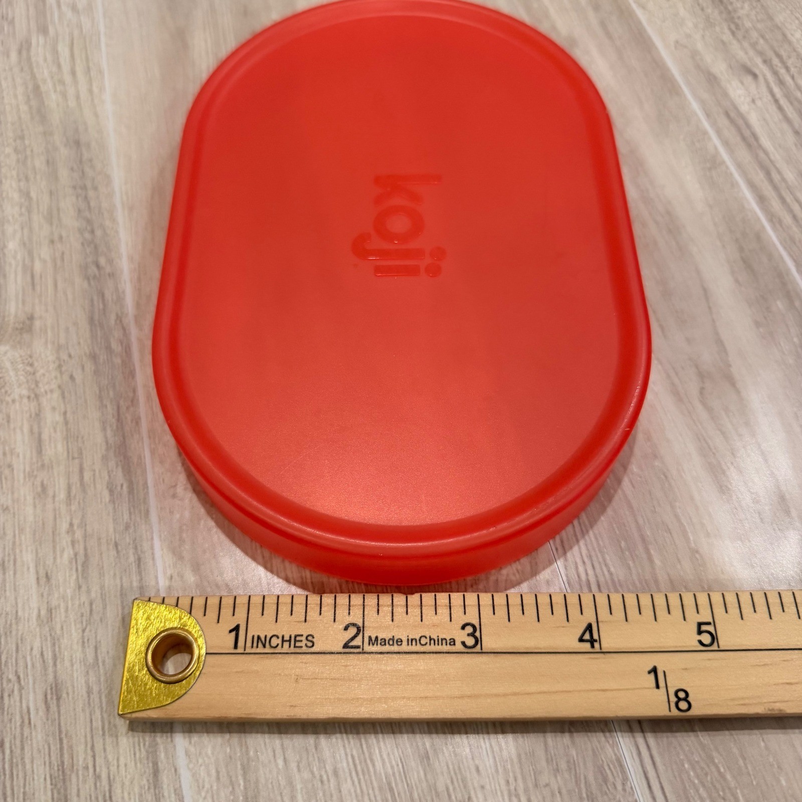 Koji Red Oval Replacement Lid Food Storage Container Plastic 6.5″x4.5″ Inch