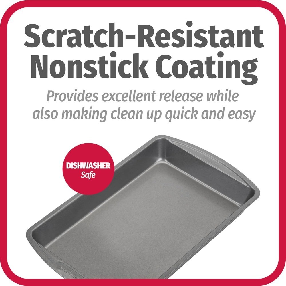Nonstick Steel Cake Baking Pan 11 x 7 Inch Multipurpose Brownie Biscuit Cookie