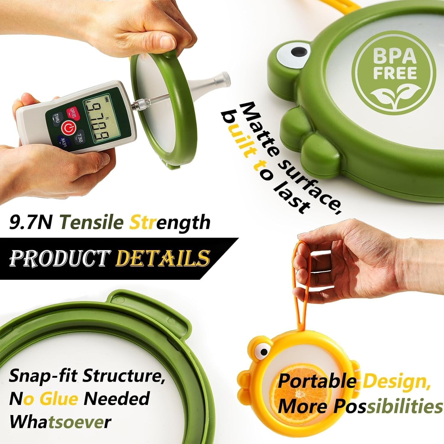 Avocado & Onion Saver – 4-Pack Reusable Food Storage Containers for Fridge…SH5
