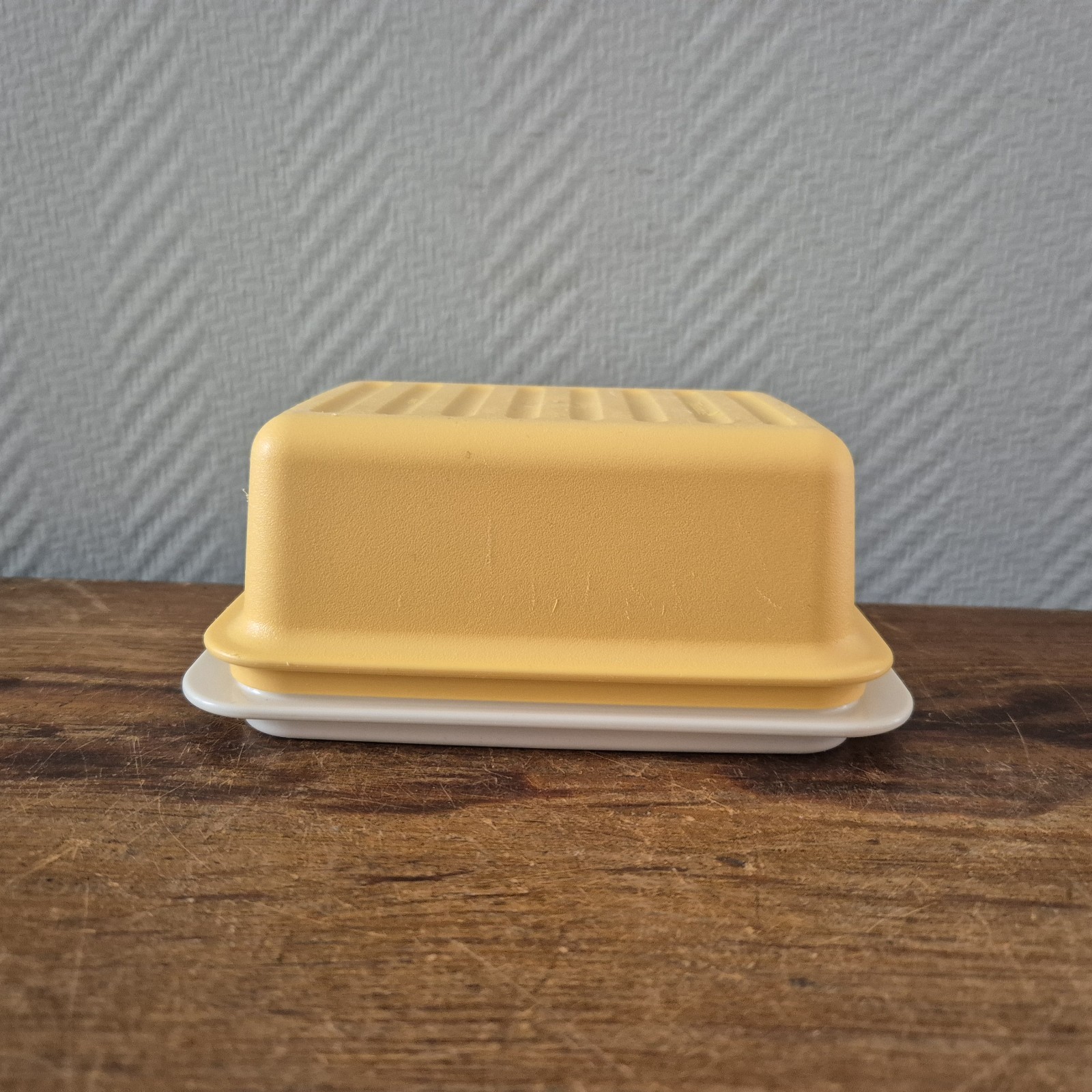 Vintage Tupperware Butter Fleet Cheese Storage Box Storage Tray Butter Yellow 1