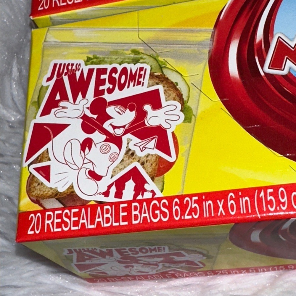 Disney Mickey Mouse Sandwich Bags Junior Clubhouse Just Awesome 40 Bags!