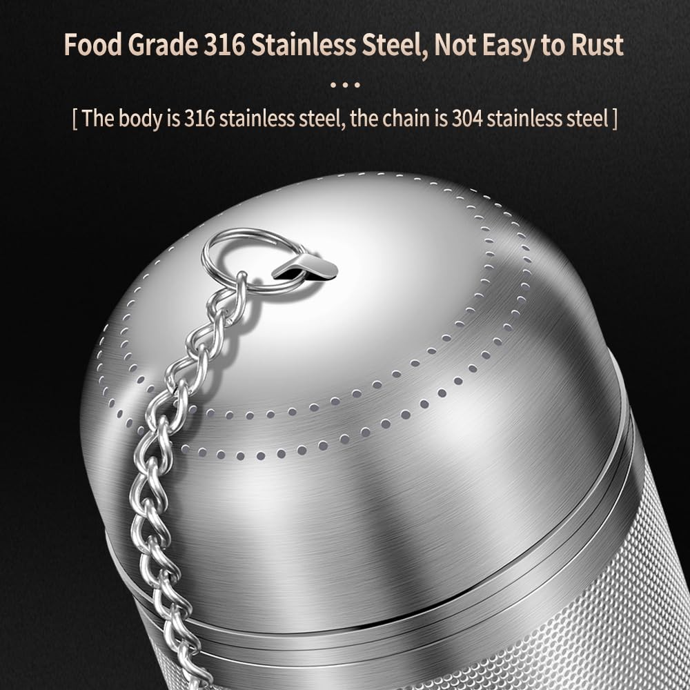 BOMANSI BOMS 2Pack 316 Stainless Steel Tea Infuser for Loose Large, Silver