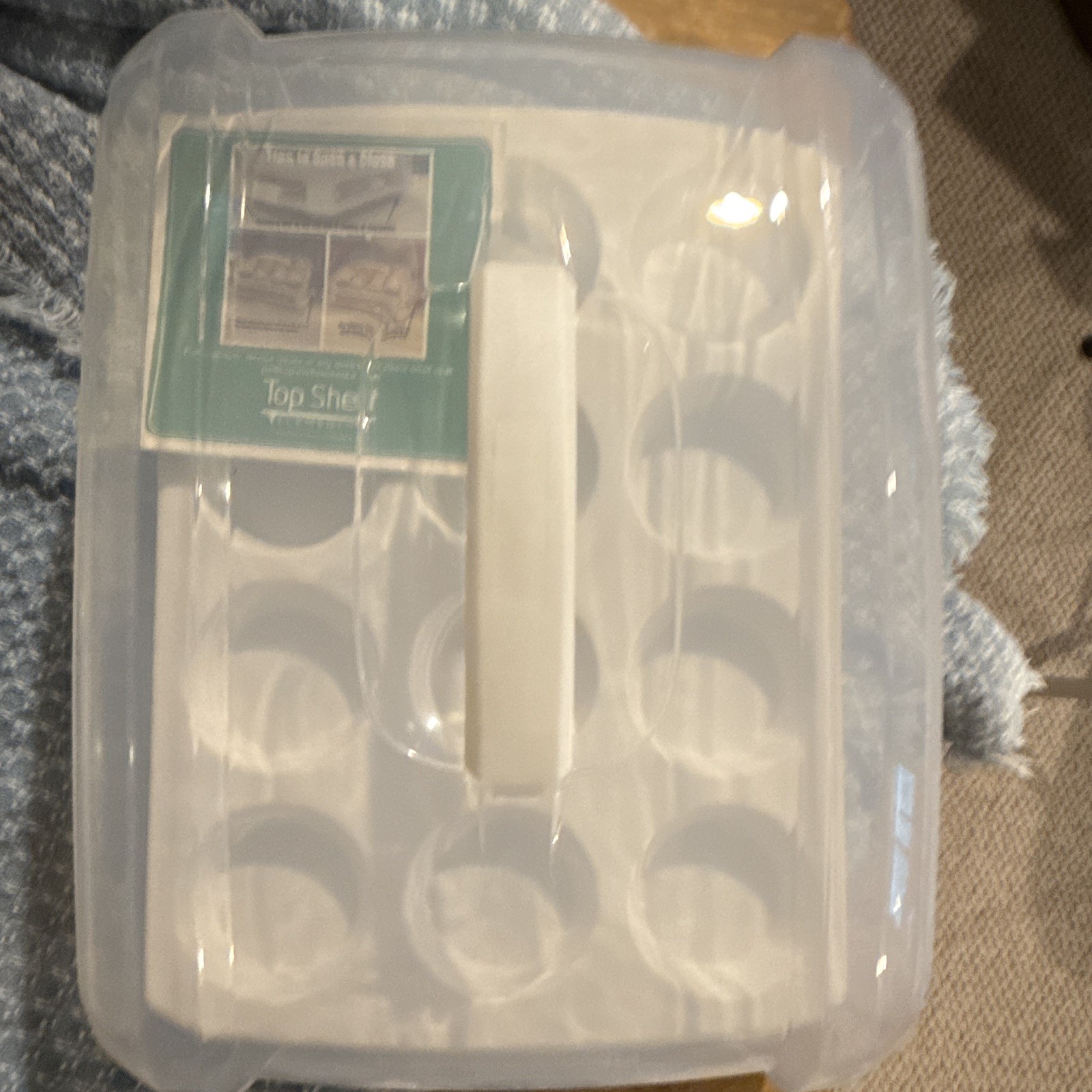 Top Shelf Elements Clear/White Plastic Container 12-Comp Tray Snap Lid