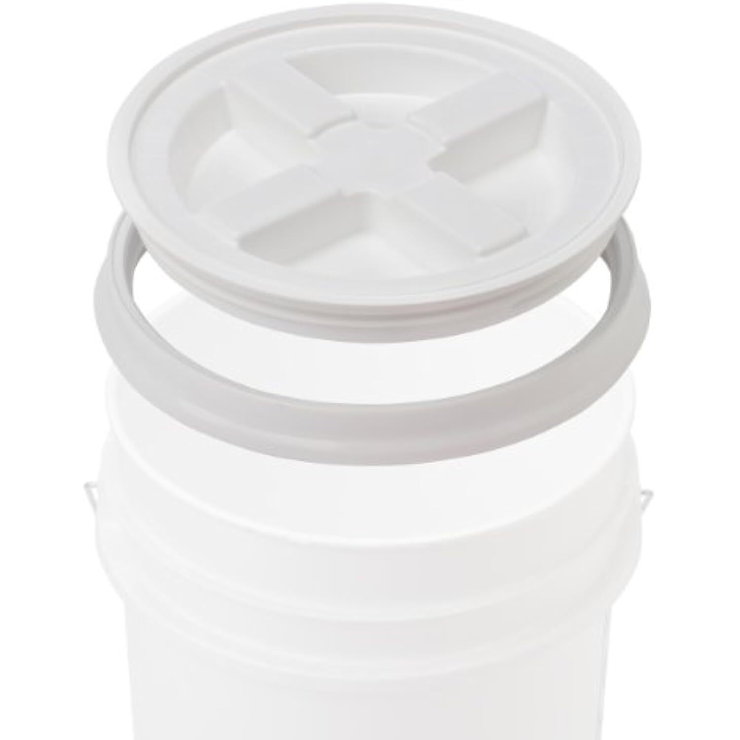 White Gamma Seal Lid Airtight & Leakproof Storage for 3.5 to 7 Gallon Bucket