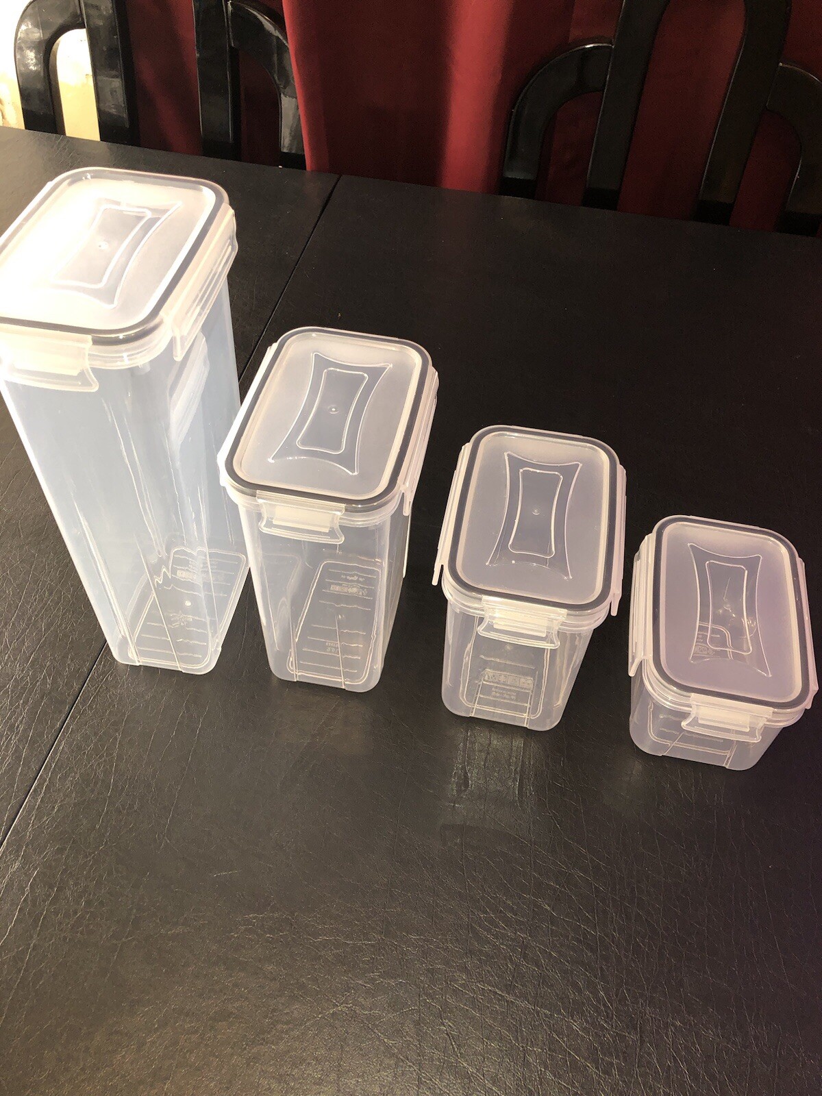 PRAKI Airtight Food Storage Containers Set with Lids – 4 PCS – Open/Used