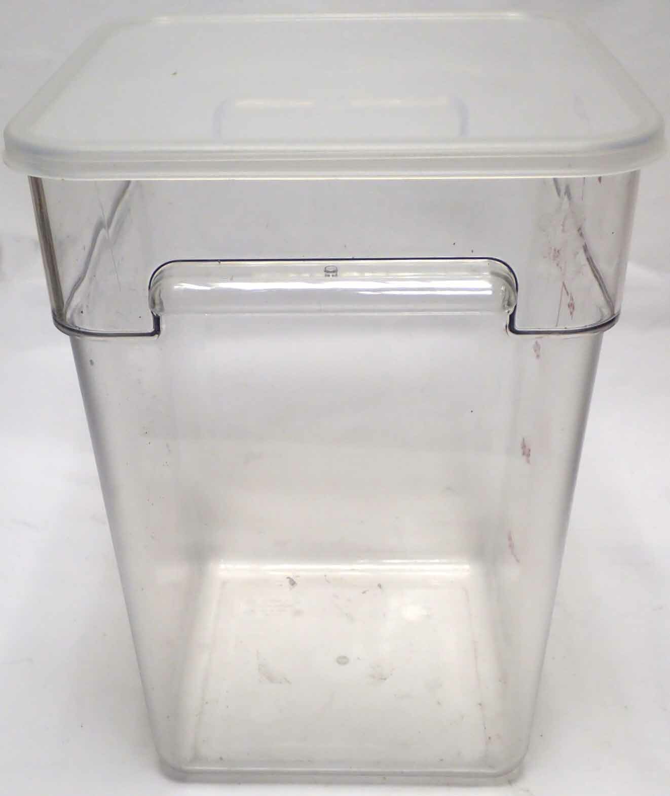 CAMBRO 22SFSCW CAMWEAR CAMSQUARE 22qt FOOD STORAGE CONTAINER w/ SEAL COVER CLEAR