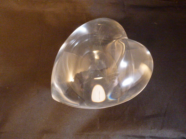 Lucite Acrylic Heart BOWL / BOX Candy DISH MID CENTURY MODERN VALENTINES