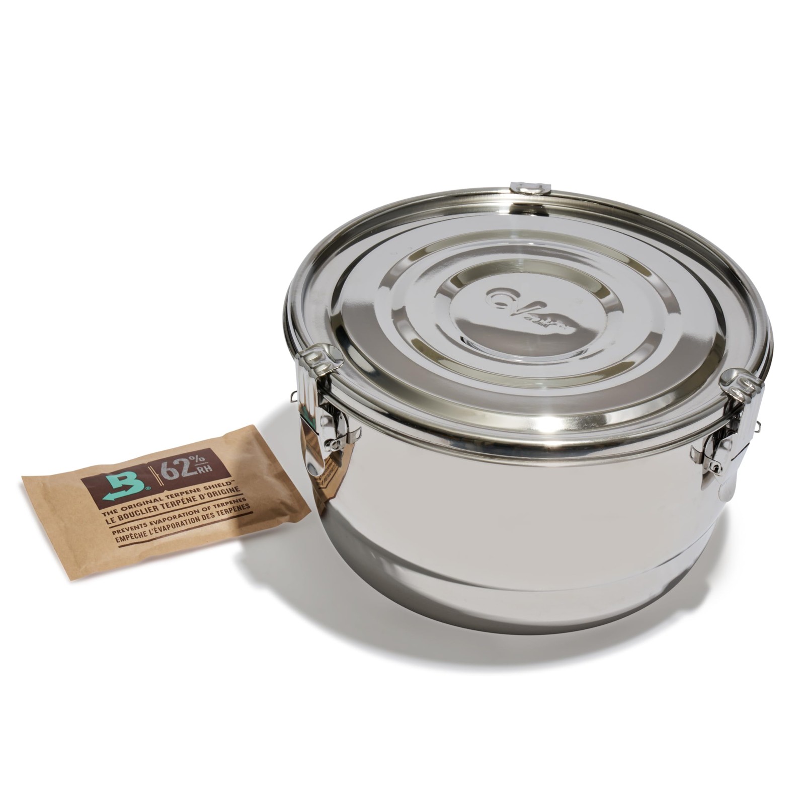4L Silver Food Storage Container with Silicone Seal Airtight Stainless Steel