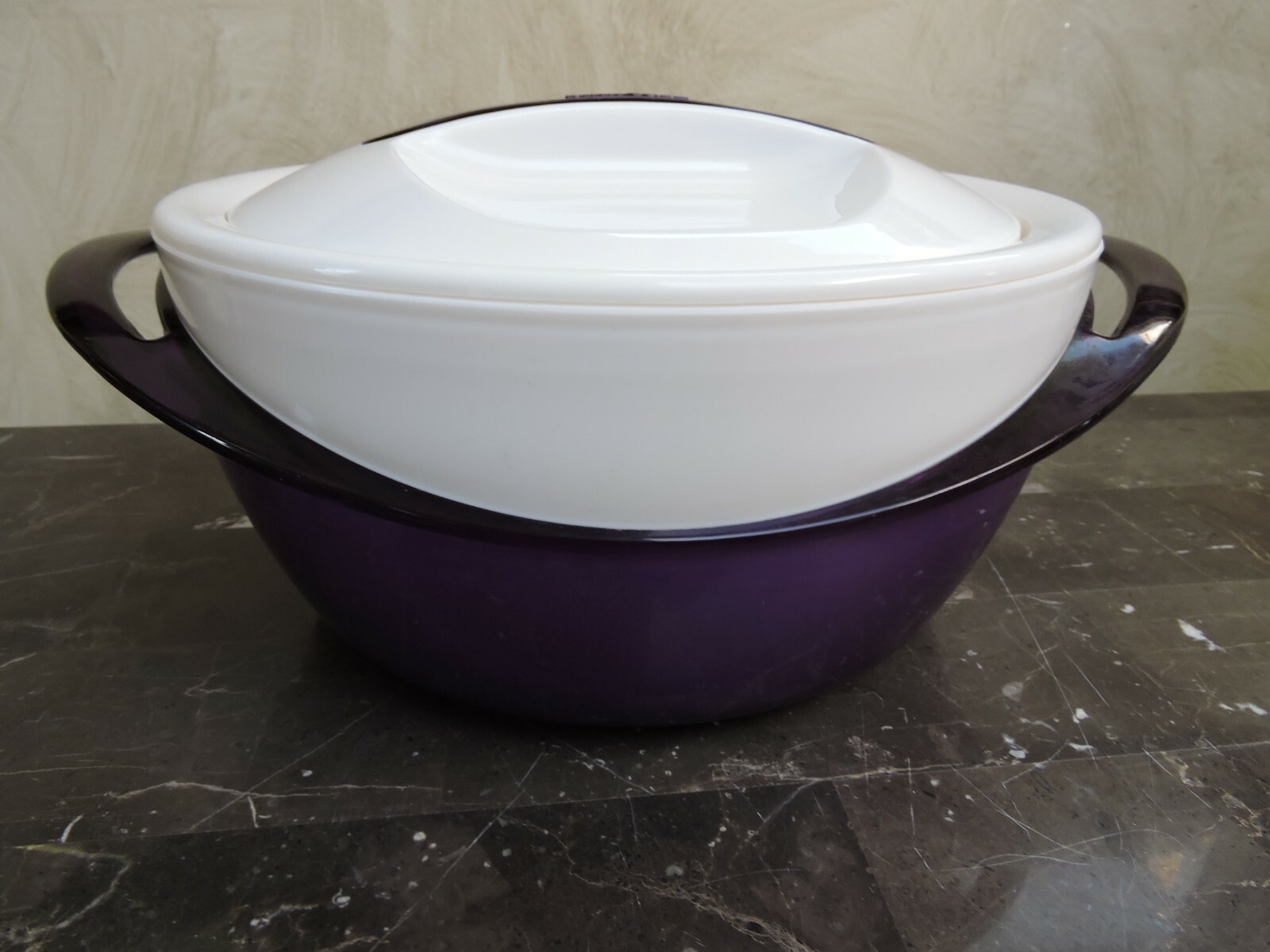 Pinnacle Tokyo Thermo Insulated Food Bowl Purple & White
