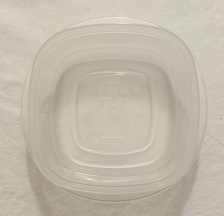 Rubbermaid Storage Container Square 1.25 Cups Easy Find Red Lids #7J56 39 USA