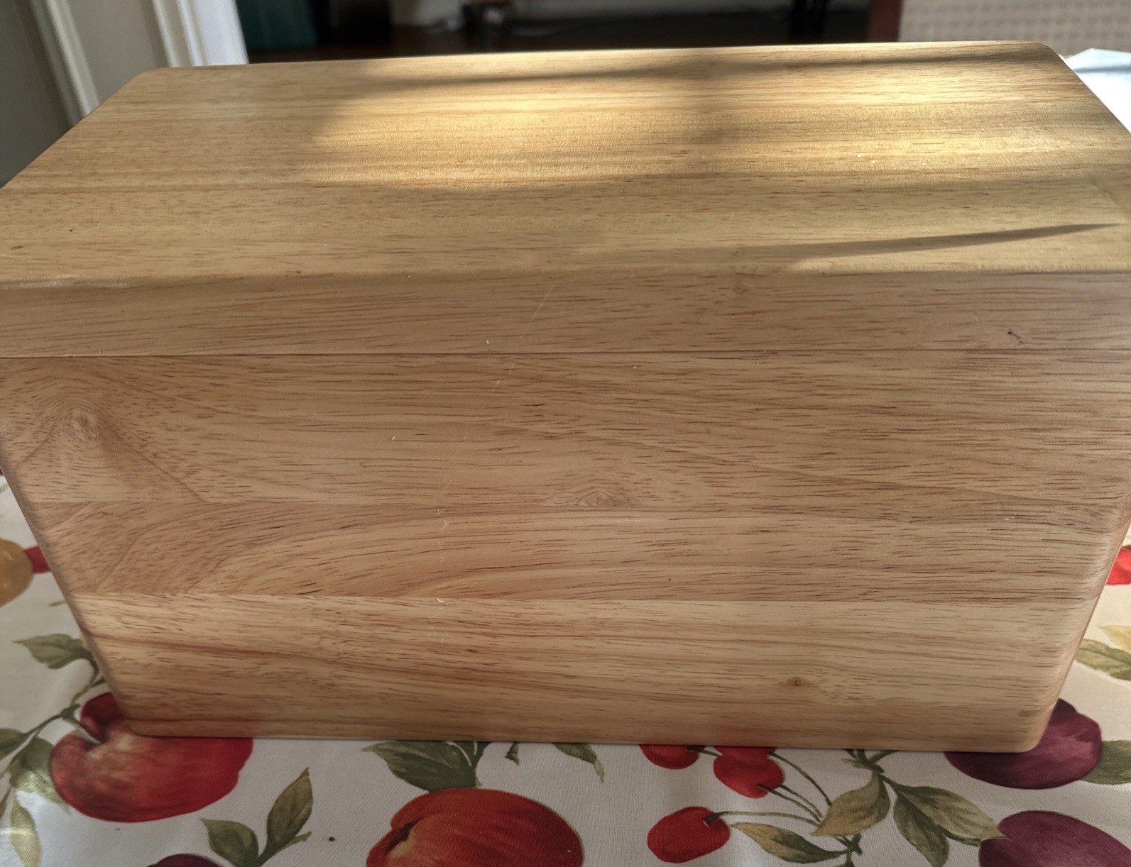 Crate & Barrel Solid Wood Bread Box #666-667 Carter McGuyer Storage Counter Box