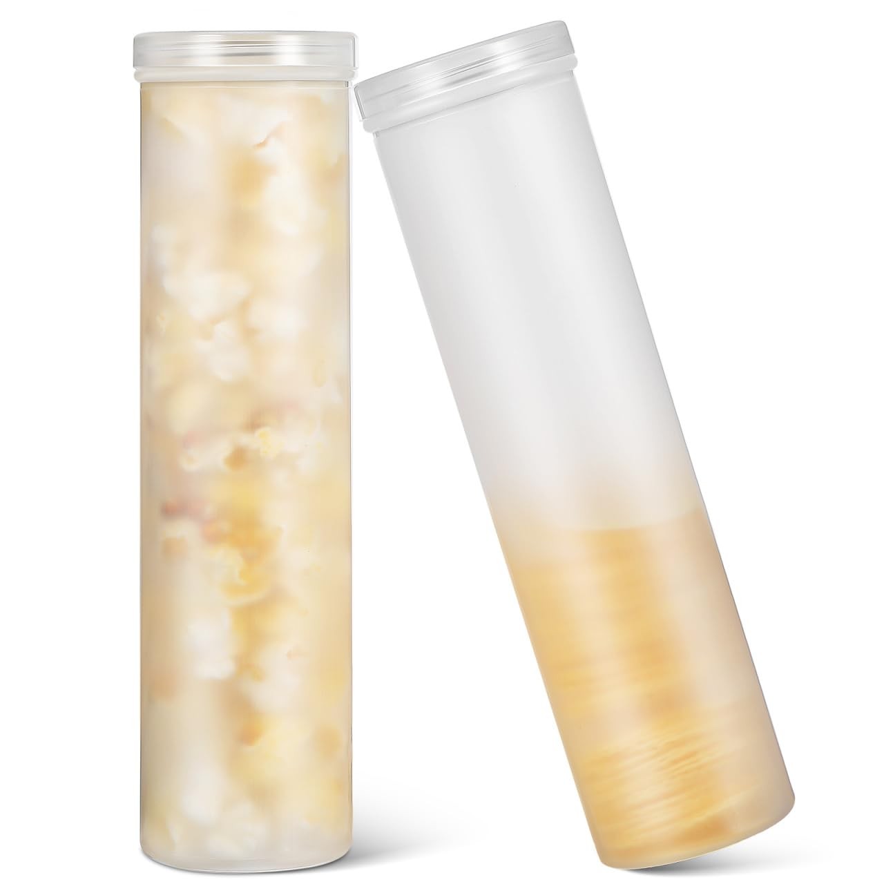CONGARTENO 2Pcs Clear Cylinder Cookie 24.50X6.90X6.90CM, Transparent