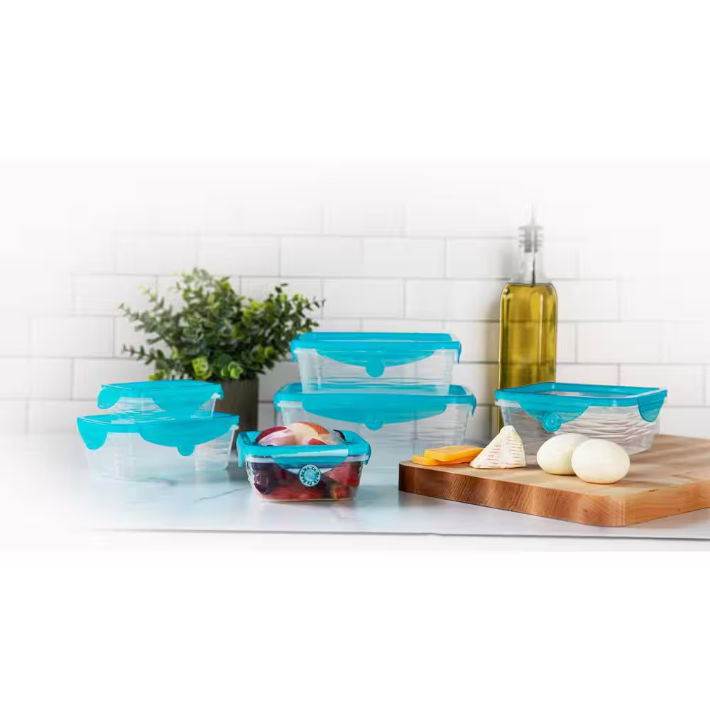12-Piece Stretch and Fresh Stretchable Silicone Air-Tight Food Storage Container