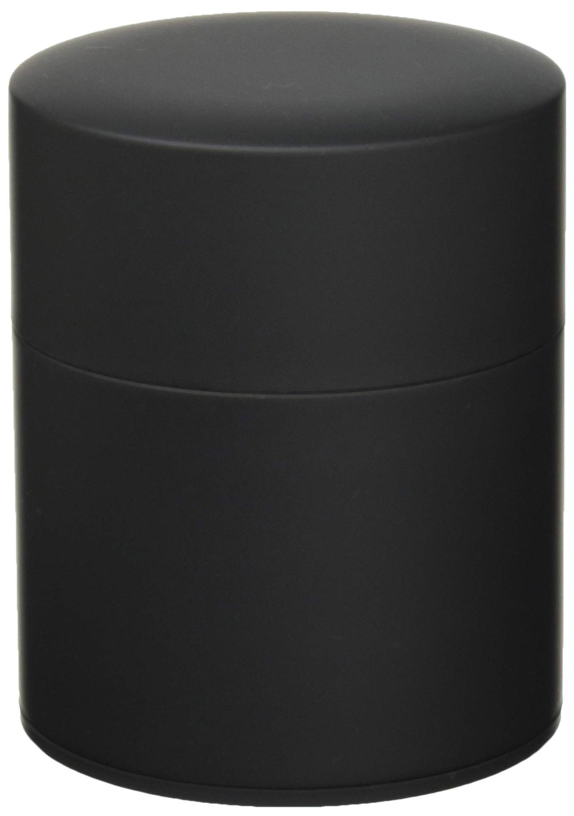 Nichinichidougu Steel Tea Caddy Canister Flat Type 200g Matte Black Japan