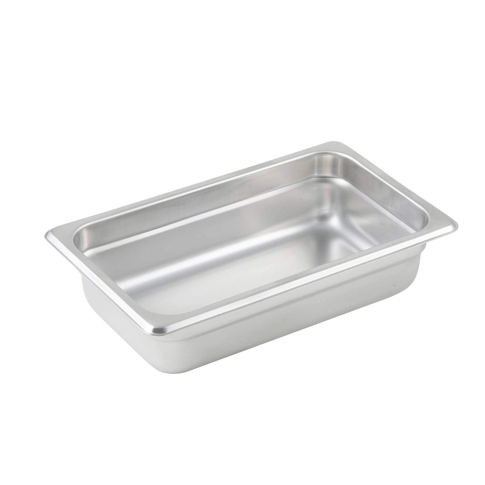 1/4 Size Metal Food Steam Table Pan AntiJam 2.5 Inch Deep 23 Gauge Tray