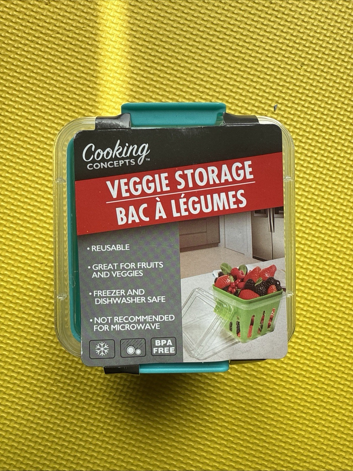Veggie Storage Container Bin – BPA Free, Freezer & Dishwasher Safe, Reusable