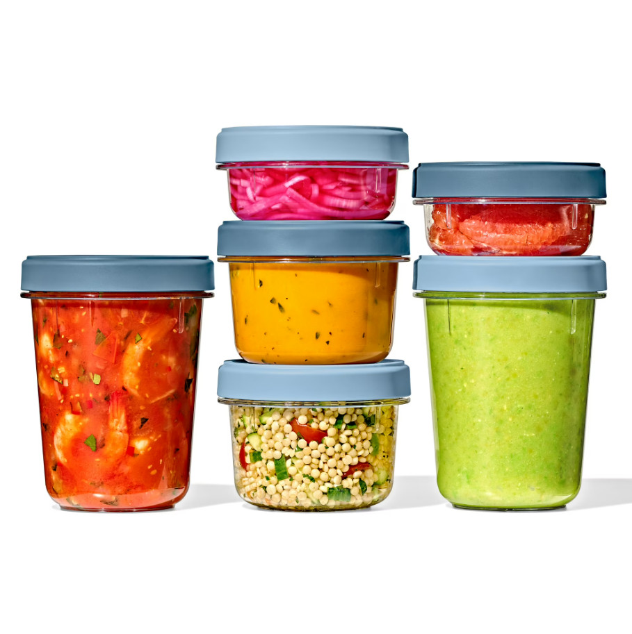 OXO Twist & Stack 12-Piece Food Storage Container Set Leakproof Lids