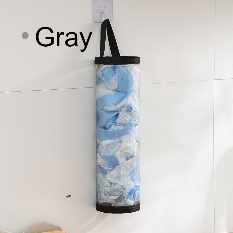 2 Pcs Hanging Garbage Bag Dispenser Wall Mount Pull Out Plastic Bag Storage
