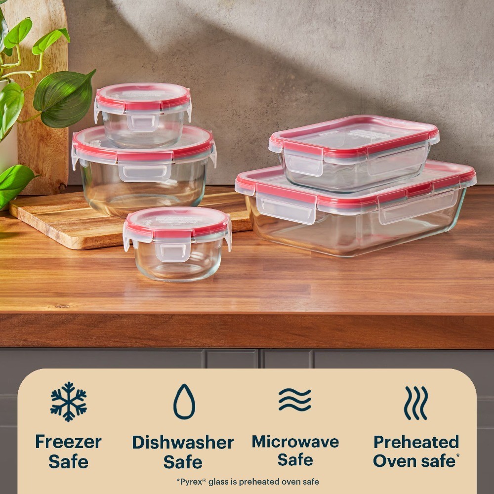 Freshlock 10-pc Glass Storage Set