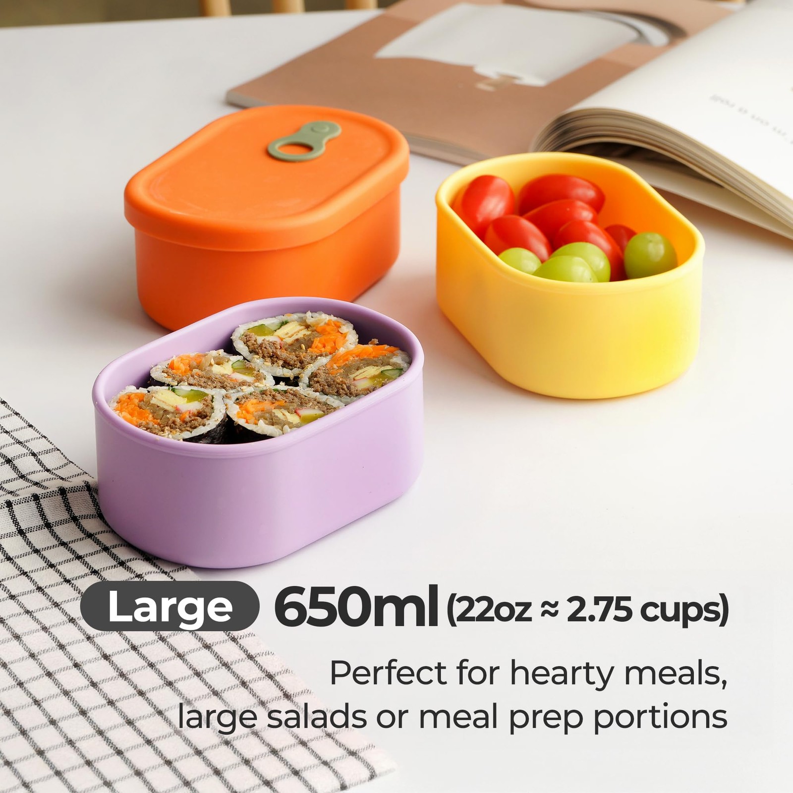 Premium Korean-Made Silicone Airtight Food Container with Steam Vent – BPA , …