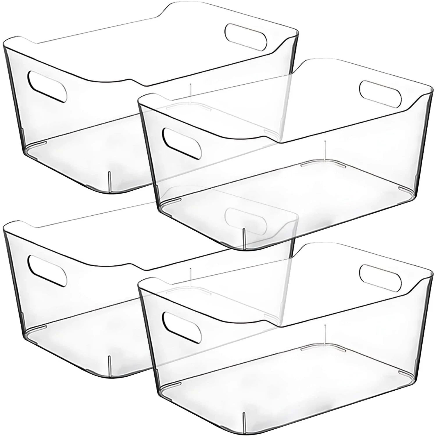 Clear Plastic Storage Bins for Kitchen Organization or Pantry Organizers and …