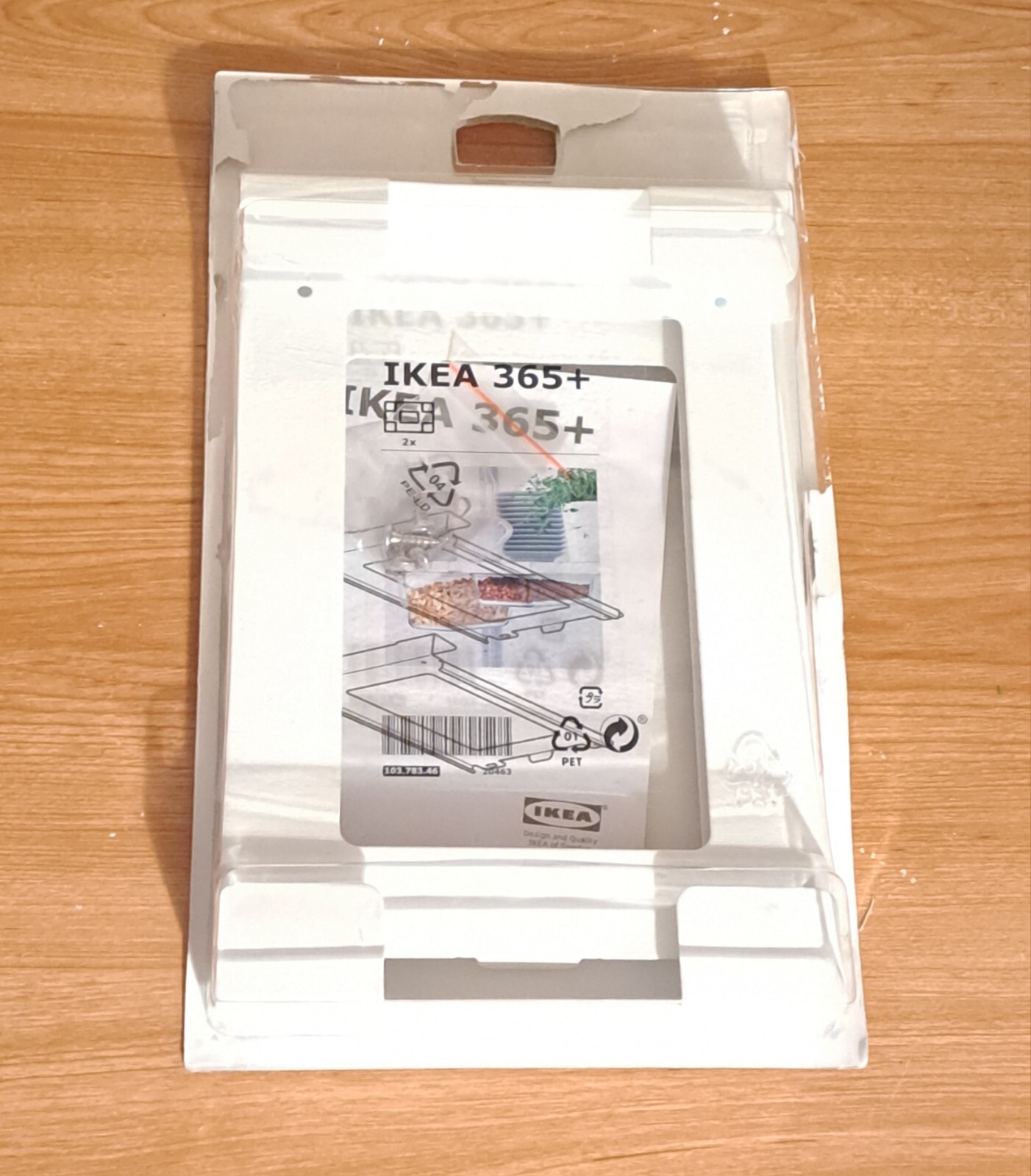 4pc Ikea 365+ Container Holder Pack 2 Under Shelf Storage & 34oz, 68oz Container