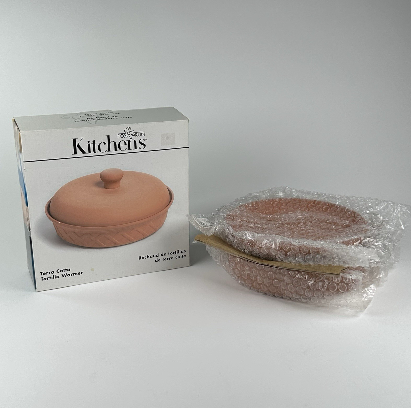 Fox Run Terra Cotta Tortilla Warmer Microwavable Glazed 6.5″ Interior Width 3943