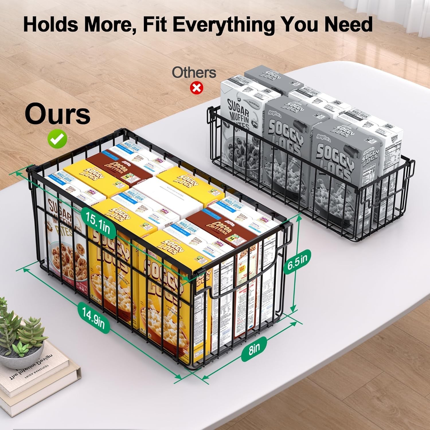 Freezer Organizer Bins, 4 Pack Stackable Deep Chest Freezer Organizer Bins, F…