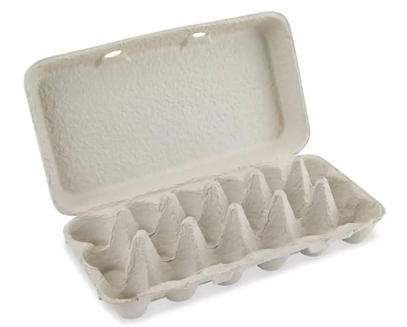 Paper Pulp Egg Cartons for 18 Eggs or Use for Crafting, Parts Storage, Easter…
