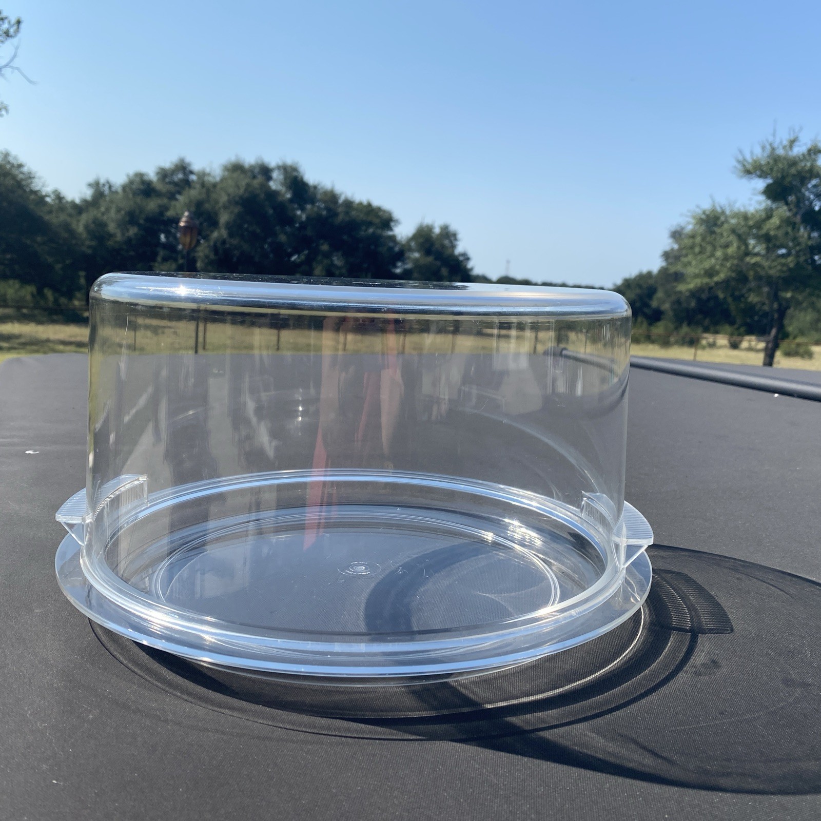 Precidio ~Clear ~Cake~Dessert~Container~Melamine~Plate With Dome~Round~Durable