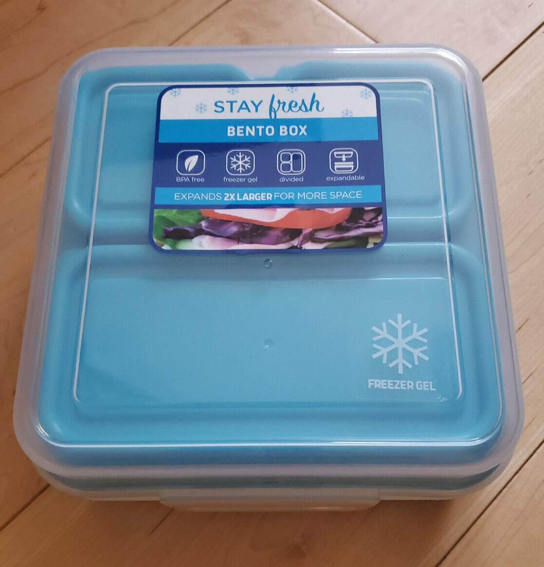 Cool Gear EZ Freeze Expandable Collapsible Bento Box with Freezer Tray