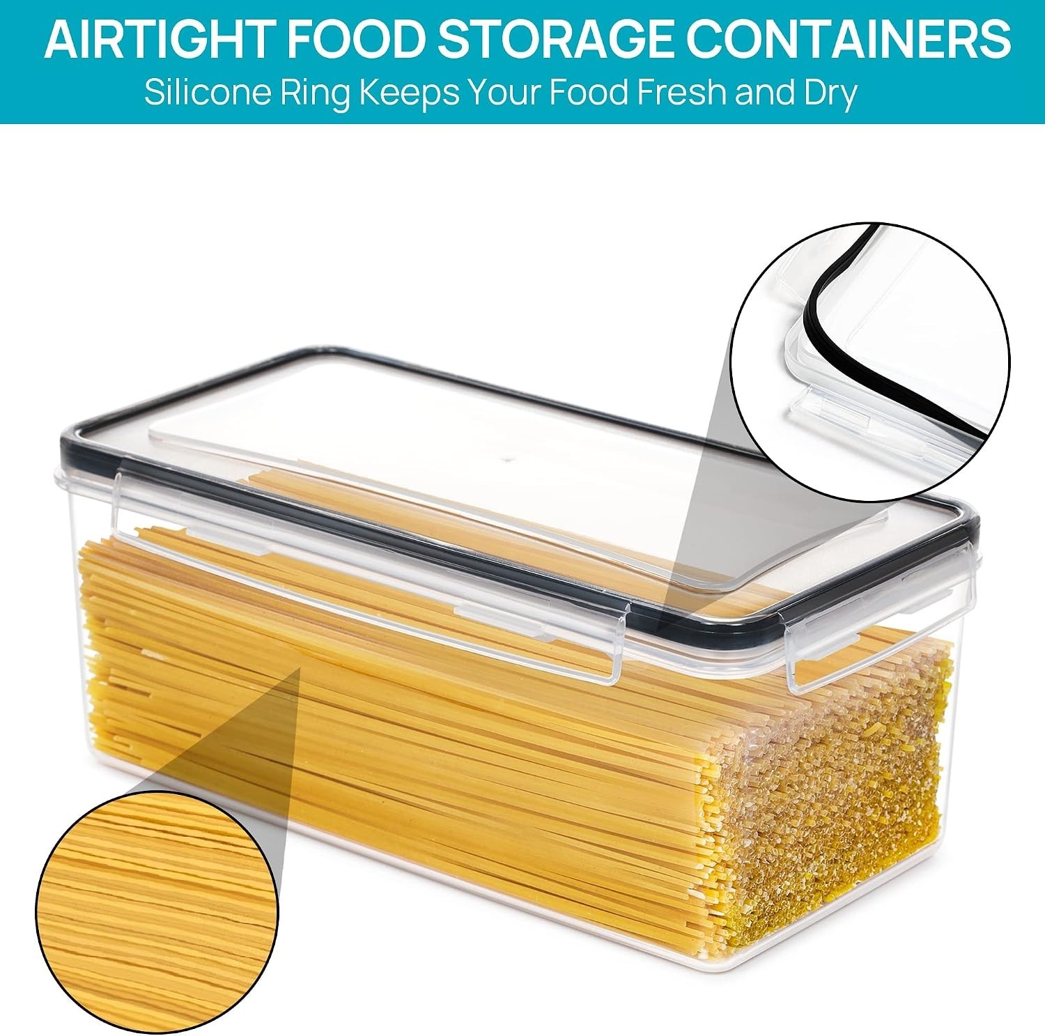 BPA-Free 8PCS Airtight Containers – Versatile 3.2L Storage for All Dry Foods