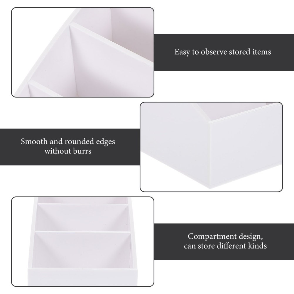 Acrylic Storage Box White For Hotel Lobby 1Pcs 4.91X3.54X3.34In