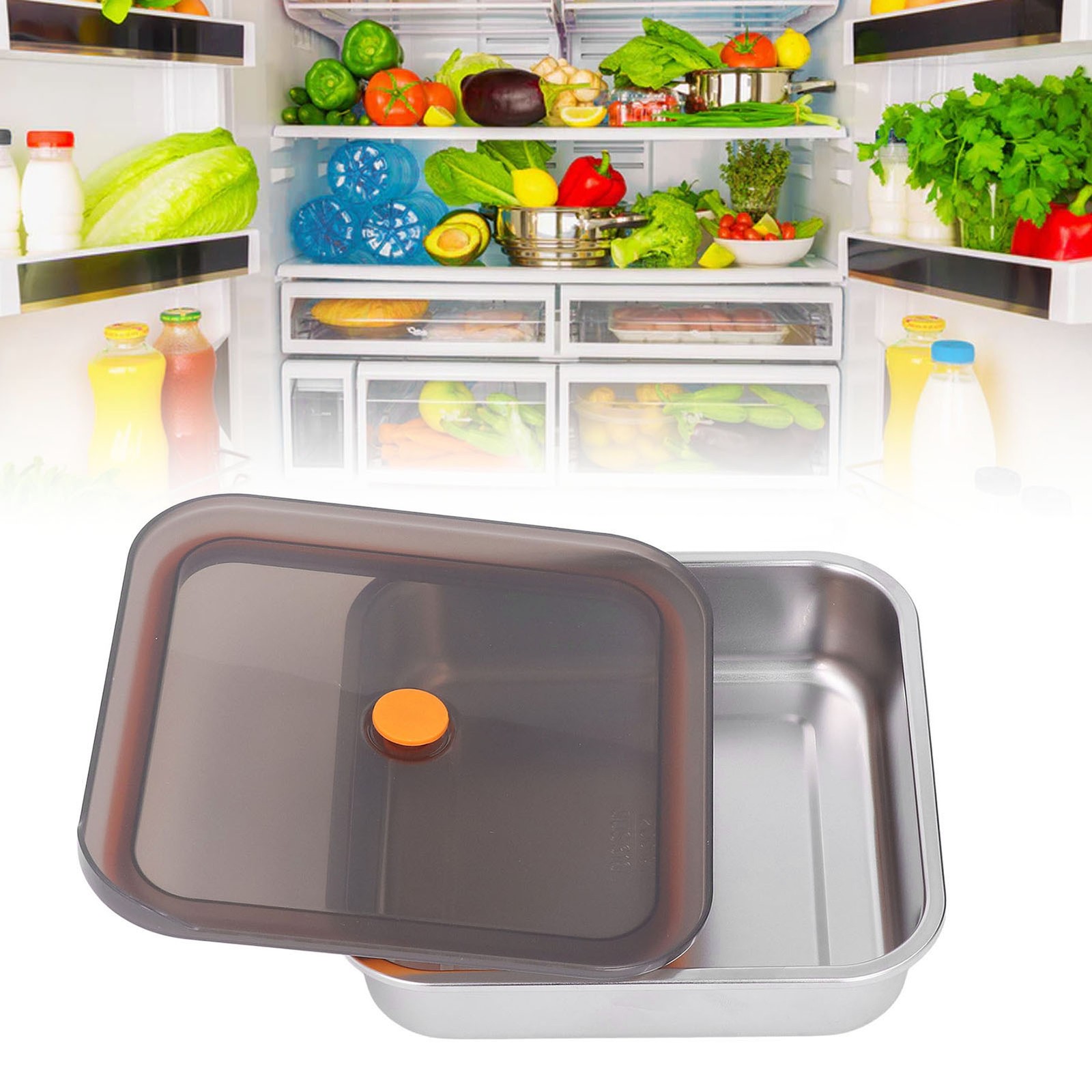 316 Stainless Steel Food Storage Container Vacuum Sealed Metal Food Keeping