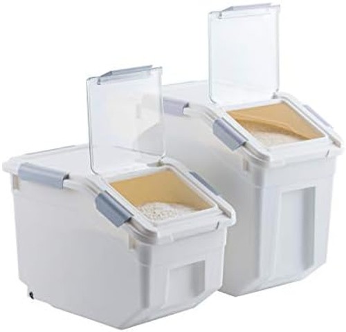 CITY BABY 2 Pack Airtight Flour Storage Container With Scoop,Dry Food, Sugar,…