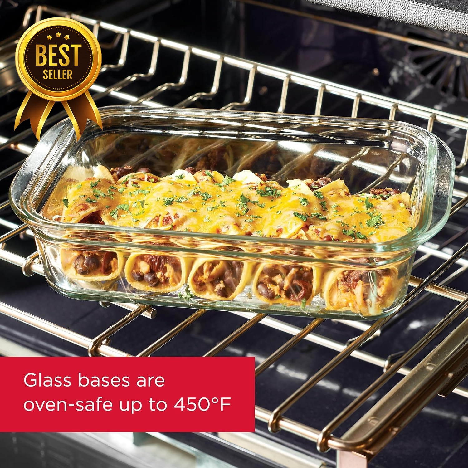 Glass Food Storage Containers 3.2 Cup Set of 4 Leak Proof BPA Free Clear Lids