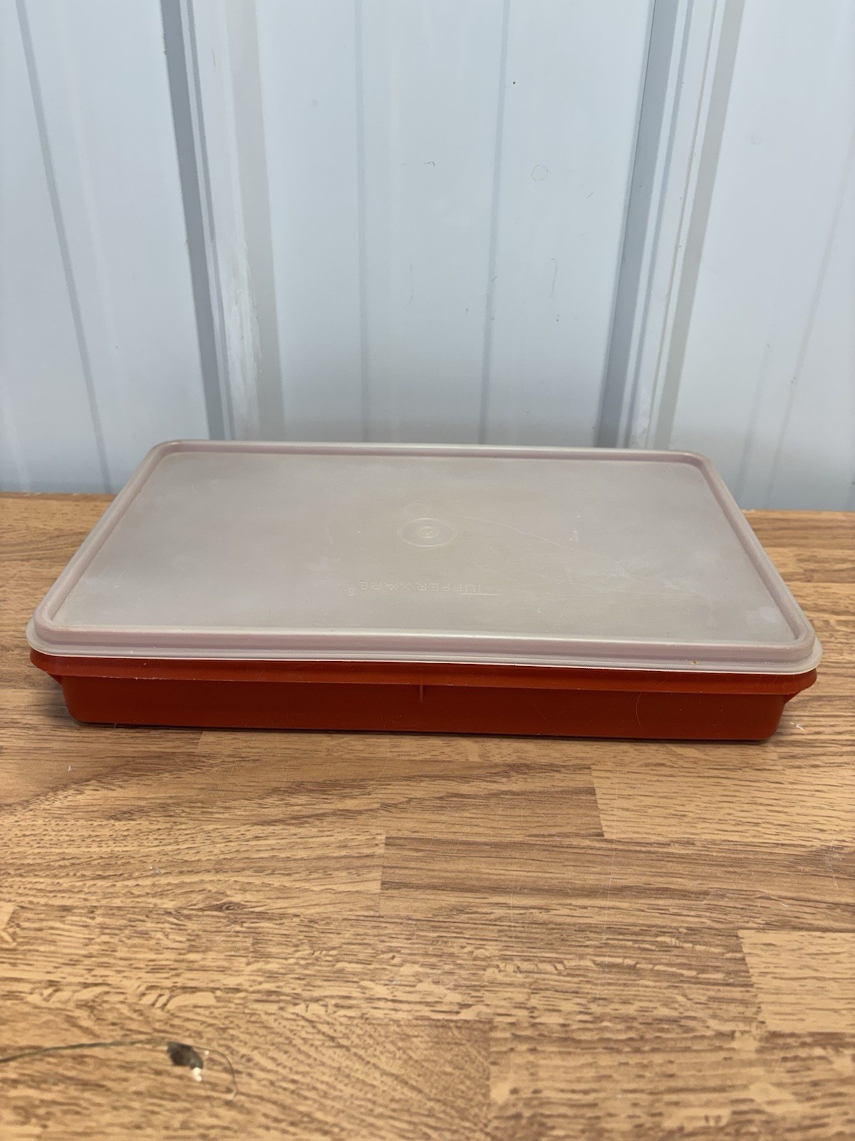 Vintage Paprika Red Tupperware Deli Meat Keeper Storage 794-5 w/ Sheer Lid