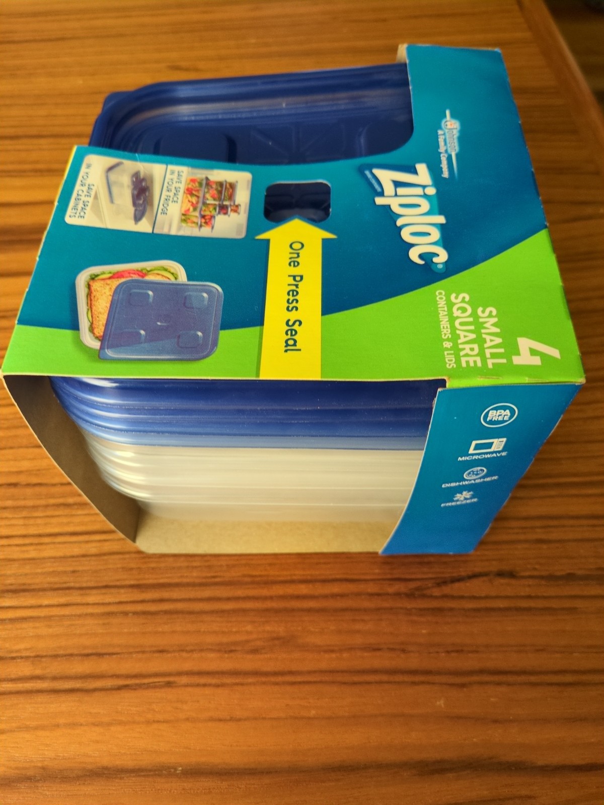 Ziploc Small Square Container – 4 Count