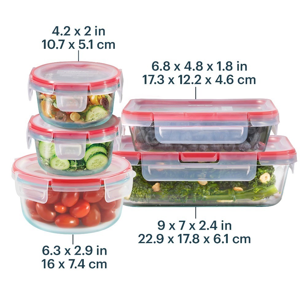 Freshlock 10-pc Glass Storage Set