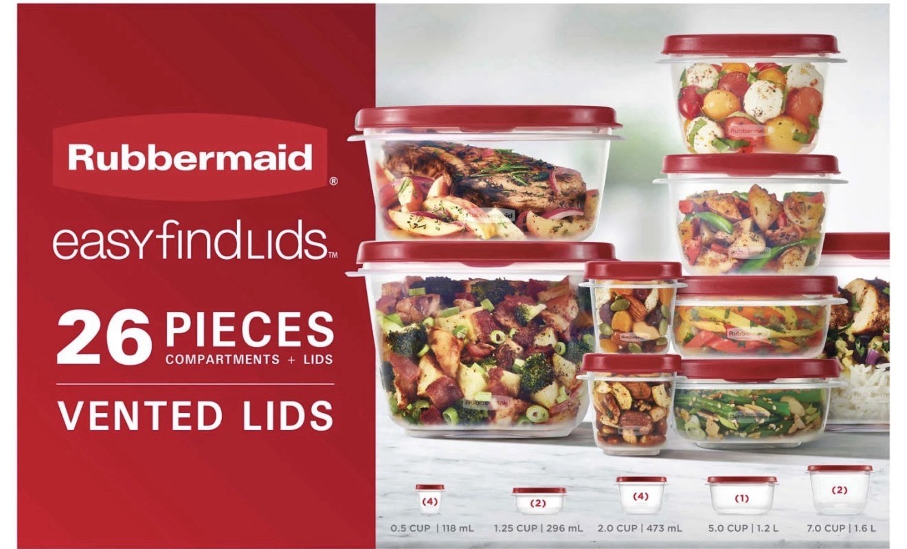 RUBBERMAID 26-pc. Easy Find Lids Food Storage Container Set