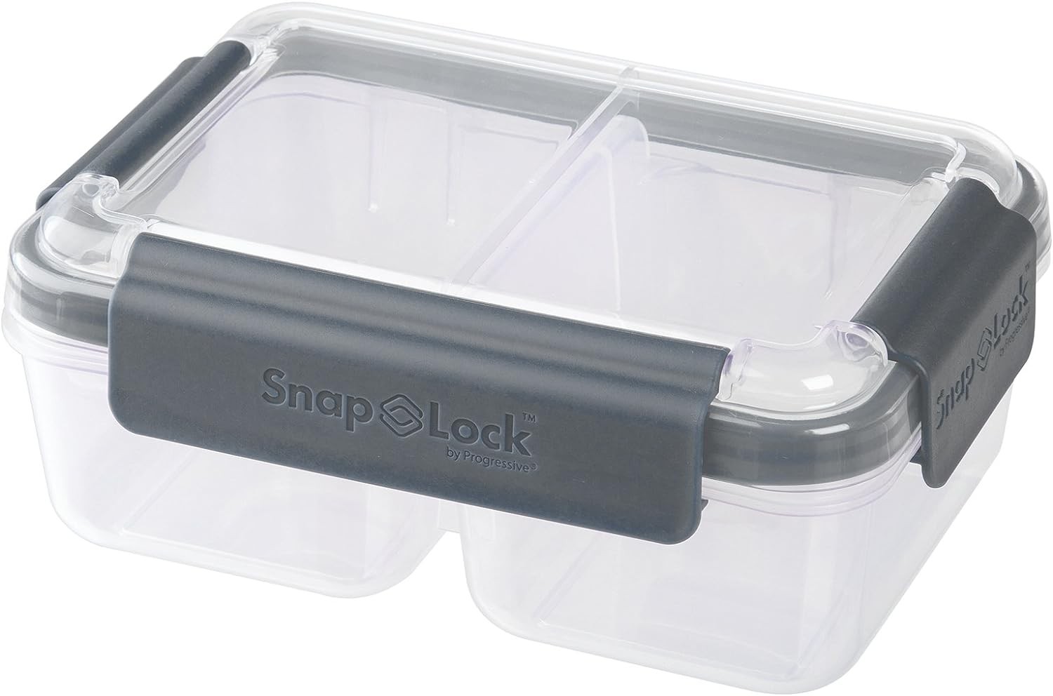 Progressive SNL-1018GY SnapLock 4-Cup Large Divided Lunch Container – Gray